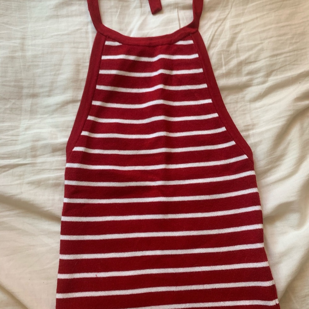 Striped halter top